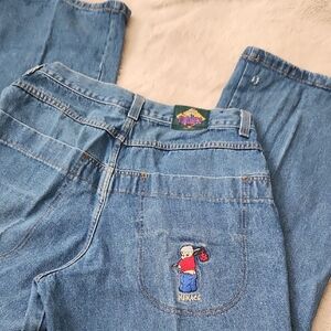 90's Menace Y2K Skate Baggy Retro Raver Wide Leg Distressed Underground Grunge